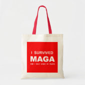 Ich überlebte MAGA Tragetasche (Vorne)