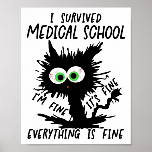 Ich überlebte Med School Abschluss 2025 Poster (Vorne)