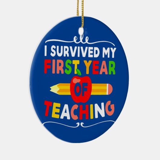 Ich überlebte mein erstes Jahr im Design-Unterrich Keramik Ornament (Rechts)