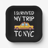 Ich überlebte meine Reise zum NYC Pappteller (Vorderseite)