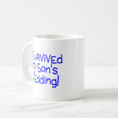 Ich überlebte meine Söhne, die Blau Wedding sind Kaffeetasse (Vorderseite Links)