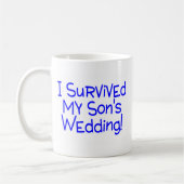 Ich überlebte meine Söhne, die Blau Wedding sind Kaffeetasse (Links)
