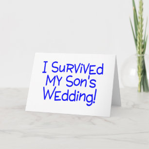 Ich überlebte meine Söhne Hochzeitblau Karte