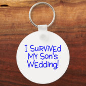 Ich überlebte meine Söhne Hochzeitblau Schlüsselanhänger (Vorderseite)