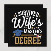 Ich überlebte meinen Master-Abschluss in Ehefrau A Einladung (Vorne/Hinten)