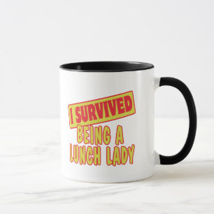 ICH ÜBERLEBTE, MITTAGESLADY ZU SEIN TASSE