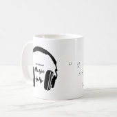 Ich überlebte Musik Kaffeetasse (Vorderseite Links)