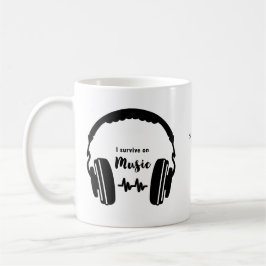 Ich überlebte Musik Kaffeetasse