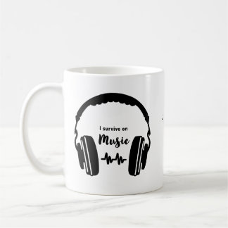 Ich überlebte Musik Kaffeetasse