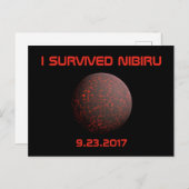 Ich überlebte Nibiru Postkarte (Vorne/Hinten)