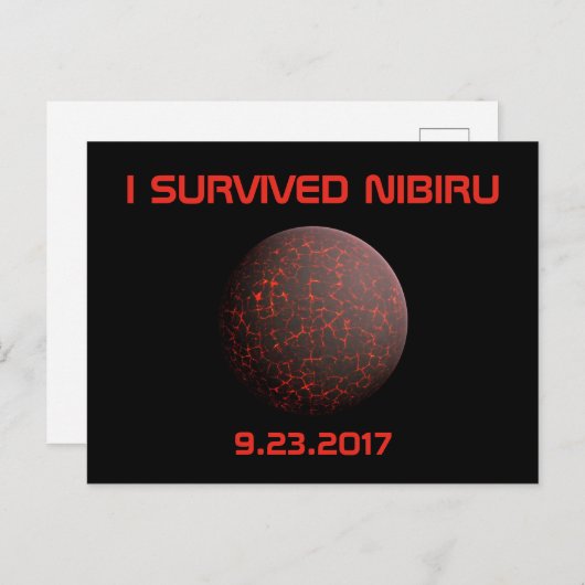 Ich überlebte Nibiru Postkarte (Vorne/Hinten)