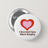 Ich überlebte offene Herz-Operation Button (Vorne & Hinten)