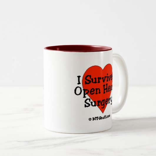 Ich überlebte offene Herz-Operation Zweifarbige Tasse (VorderseiteRechts)