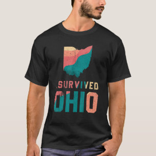 Ich überlebte Ohio Karte Meme Retro Vintag Not lei T-Shirt