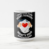 Ich überlebte Open Heart Operation Umgehung Herz S Kaffeetasse (Mittel)