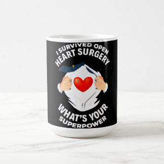 Ich überlebte Open Heart Operation Umgehung Herz S Kaffeetasse
