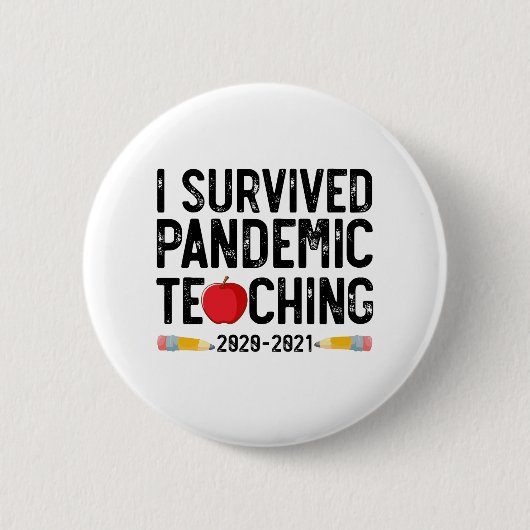 Ich überlebte pandemische Lehre 2020 2021 Apple Button (Vorderseite)