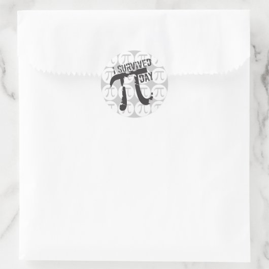 Ich überlebte Pi Day - Funny Pi Symbol Stickers (Tasche)