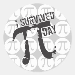 Ich überlebte Pi Day - Funny Pi Symbol Stickers