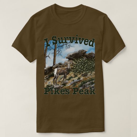 Ich überlebte Pikes Peak Bighorn Sheep T-Shirt (Design vorne)
