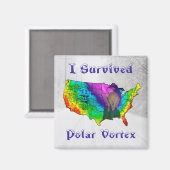 Ich überlebte Polar Vortex Magnet (Vorderseite/Rückseite)
