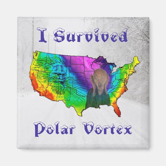 Ich überlebte Polar Vortex Magnet (Vorne)