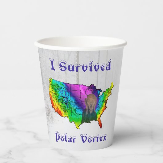 Ich überlebte Polar Vortex Pappbecher (Vorderseite)