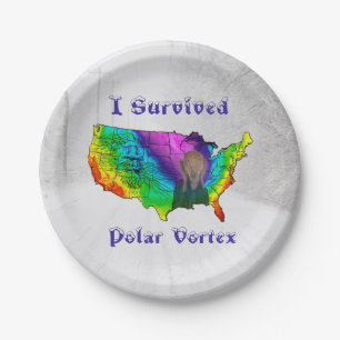 Ich überlebte Polar Vortex Pappteller