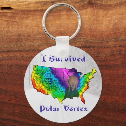 Ich überlebte Polar Vortex Schlüsselanhänger (Vorderseite)