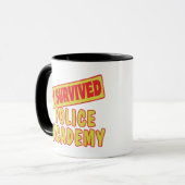 ICH ÜBERLEBTE POLIZEIAKADEMIE TASSE (Vorderseite Links)