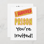 ICH ÜBERLEBTE PRISON EINLADUNG (Vorne/Hinten)