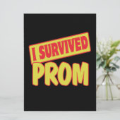 ICH ÜBERLEBTE PROM EINLADUNG (Stehend Vorderseite)