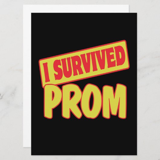 ICH ÜBERLEBTE PROM EINLADUNG (Vorne/Hinten)