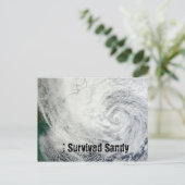 Ich überlebte Sandy Postcard Postkarte (Stehend Vorderseite)