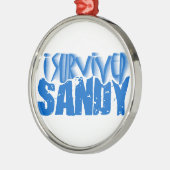 ich überlebte SANDY Silbernes Ornament (Links)