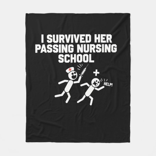 Ich überlebte sie bei der Krankenschwester der Kra Fleecedecke (Vorderseite)