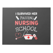 Ich überlebte sie mit der Krankenpflege. Notizblock (Vorderseite)