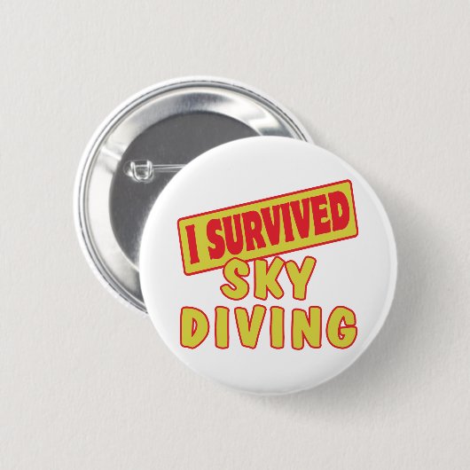 ICH ÜBERLEBTE SKYDIVING BUTTON (Vorne & Hinten)