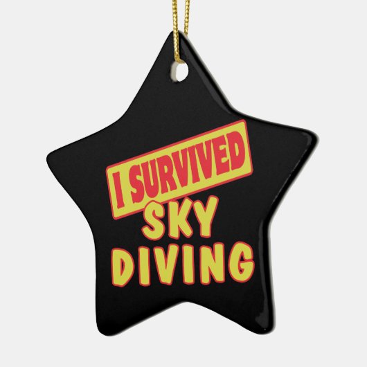 ICH ÜBERLEBTE SKYDIVING KERAMIKORNAMENT (Links)