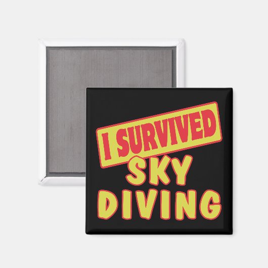 ICH ÜBERLEBTE SKYDIVING MAGNET (Vorderseite/Rückseite)