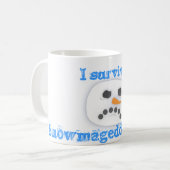 Ich überlebte Snowmageddon 2010 Kaffeetasse (Vorderseite Links)
