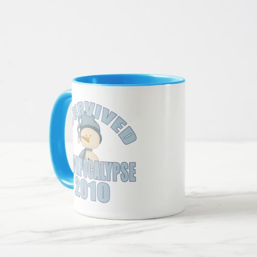Ich überlebte Snowpocalypse 2010 Tasse (Vorderseite Links)