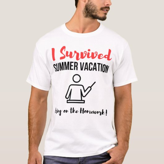 Ich überlebte Sommerferien T-Shirt (Vorderseite)