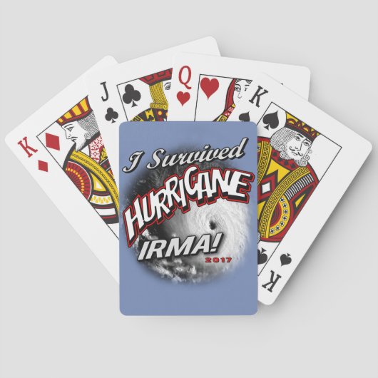 Ich überlebte Spielkarten Hurrikan-Irma (Rückseite)