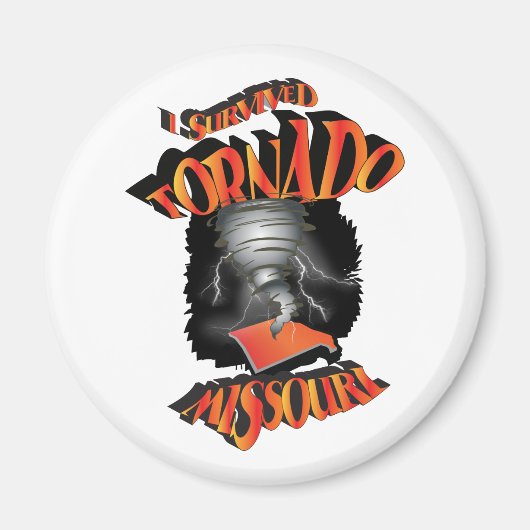 Ich überlebte Tornado Missouri Magnet (Vorne)