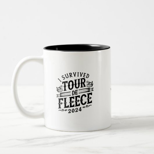 Ich überlebte Tour de Fleece 2024 Personal Zweifarbige Tasse (Links)