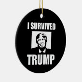 Ich überlebte Trump 2020 Wahl Anti-Trump Keramik Ornament (Rechts)