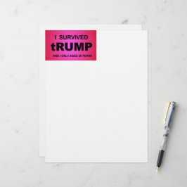 Ich überlebte tRUMP Briefbogen