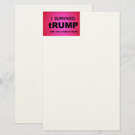 Ich überlebte tRUMP Briefpapier