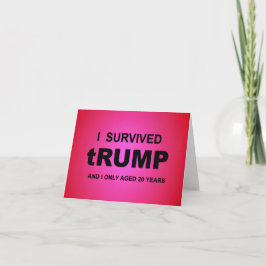 Ich überlebte tRUMP Dankeskarte